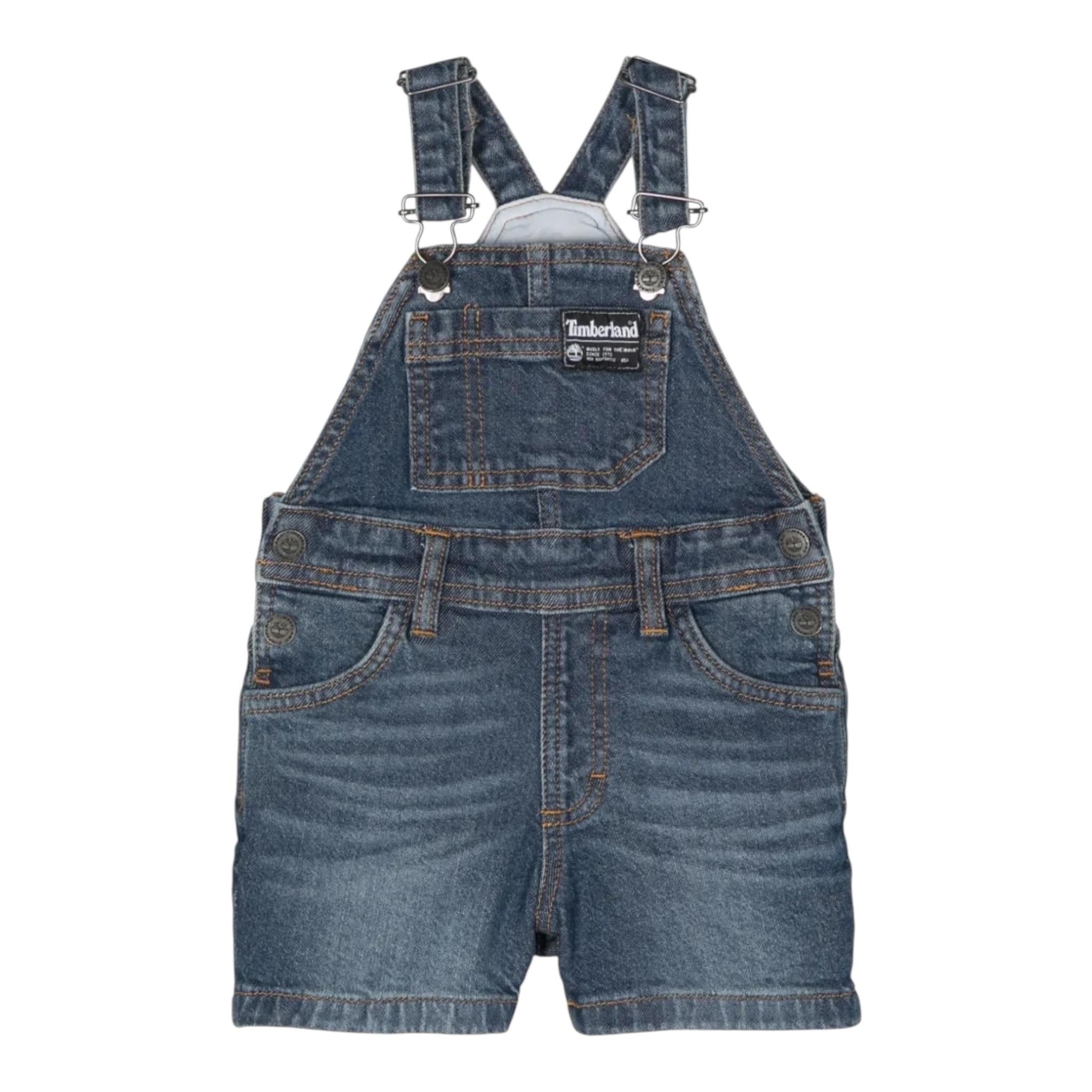 Timberland Salopette In Denim tinta unita Blu per Bambino T60132 BLU TIMBERLAND 