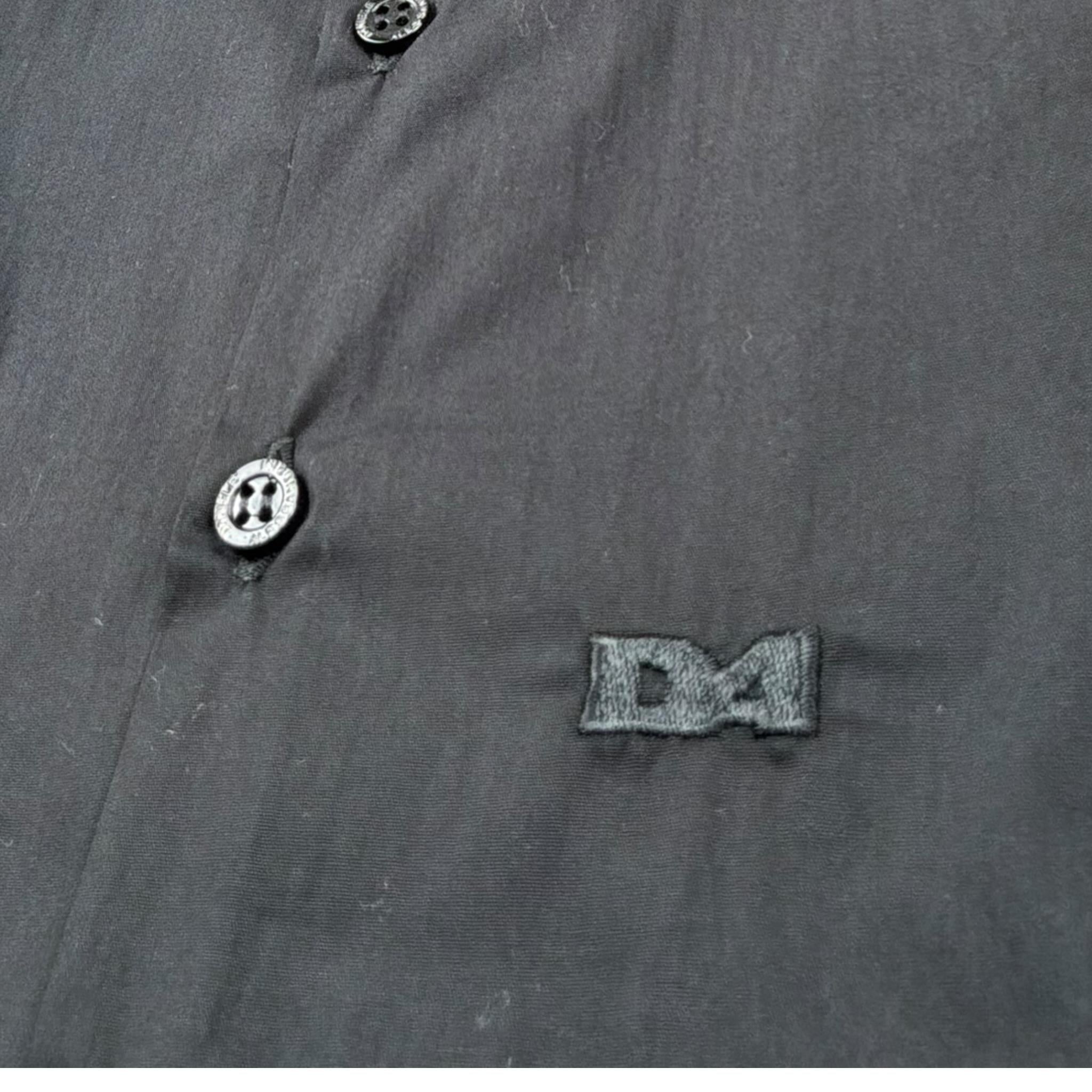 Daniele Alessandrini Camicia Manica Lunga Tinta Unita con Stampa per Neonato 1295C00084 NERO DANIELE ALESSANDRINI 