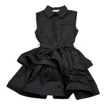 Vicolo Abito Giromanica Tinta Unita per Bambina 3146V00252 NERO VICOLO 