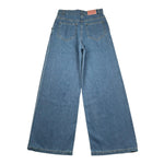 Elisabetta Franchi Jeans Tinta Unita Modello Palazzo per Bambina EFPA275 BLU ELISABETTA FRANCHI 