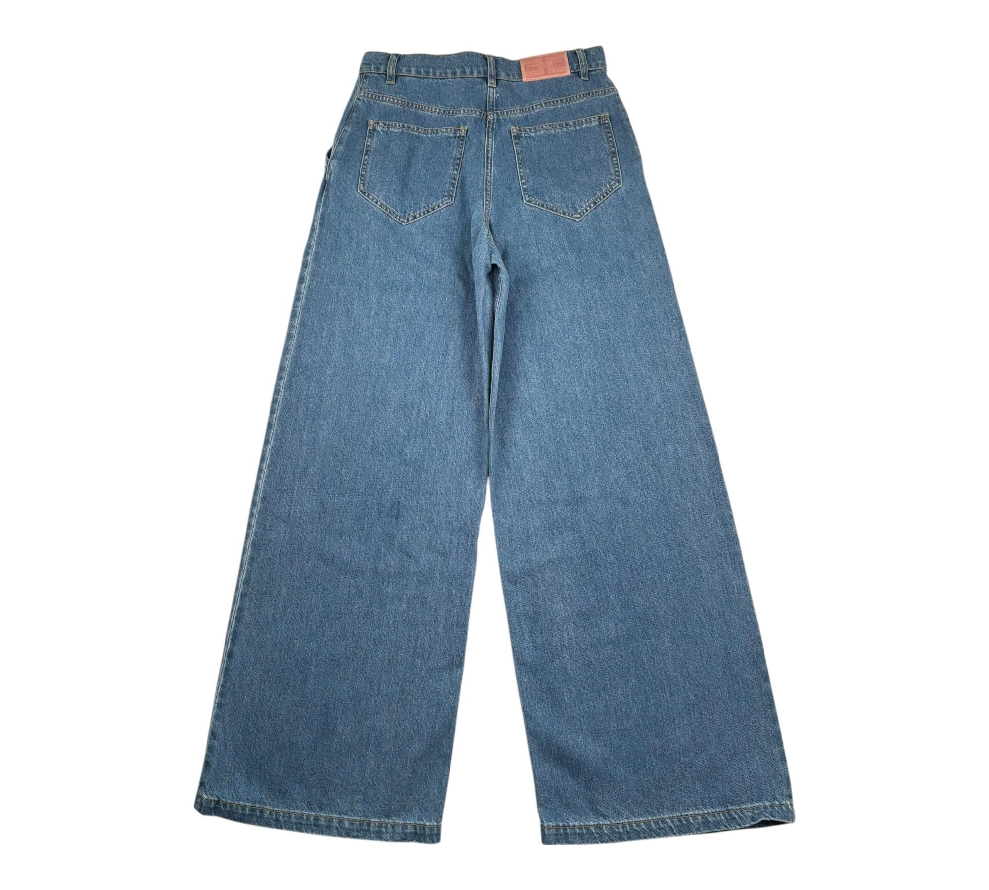 Elisabetta Franchi Jeans Tinta Unita Modello Palazzo per Bambina EFPA275 BLU ELISABETTA FRANCHI 