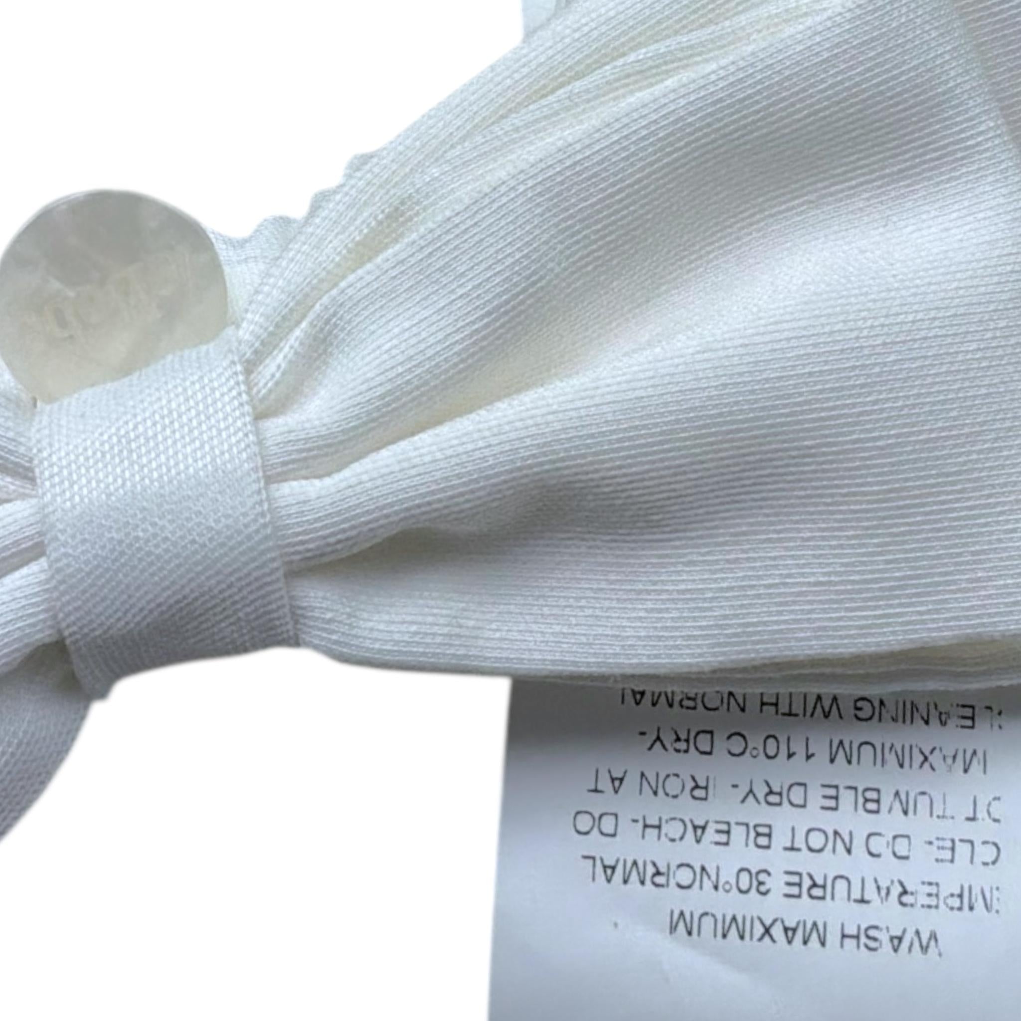 Le Bebe' Fascia Tinta Unita con Fiocco per Neonata LBG6438 BIANCO LE BEBE' 