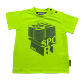 Cesare Paciotti T-Shirt Gitocollo Tinta Unita con Stampa per Neonato TSP1106B GIALLO FLUO CESARE PACIOTTI 
