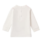MINI BANDA shirt girocollo tinta unita con taschino in contrasto Panna per Neonato 3A612 PANNA MINI BANDA 