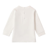 MINI BANDA shirt girocollo tinta unita con taschino in contrasto Panna per Neonato 3A612 PANNA MINI BANDA 