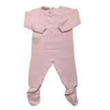Wedoble Tutina Manica Lunga Tinta Unita Rosa Per Neonata