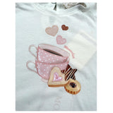 Monnalisa Shirt Girocollo tinta unita con Stampa Bianco per Neonata 39B609 BIANCO MONNALISA 