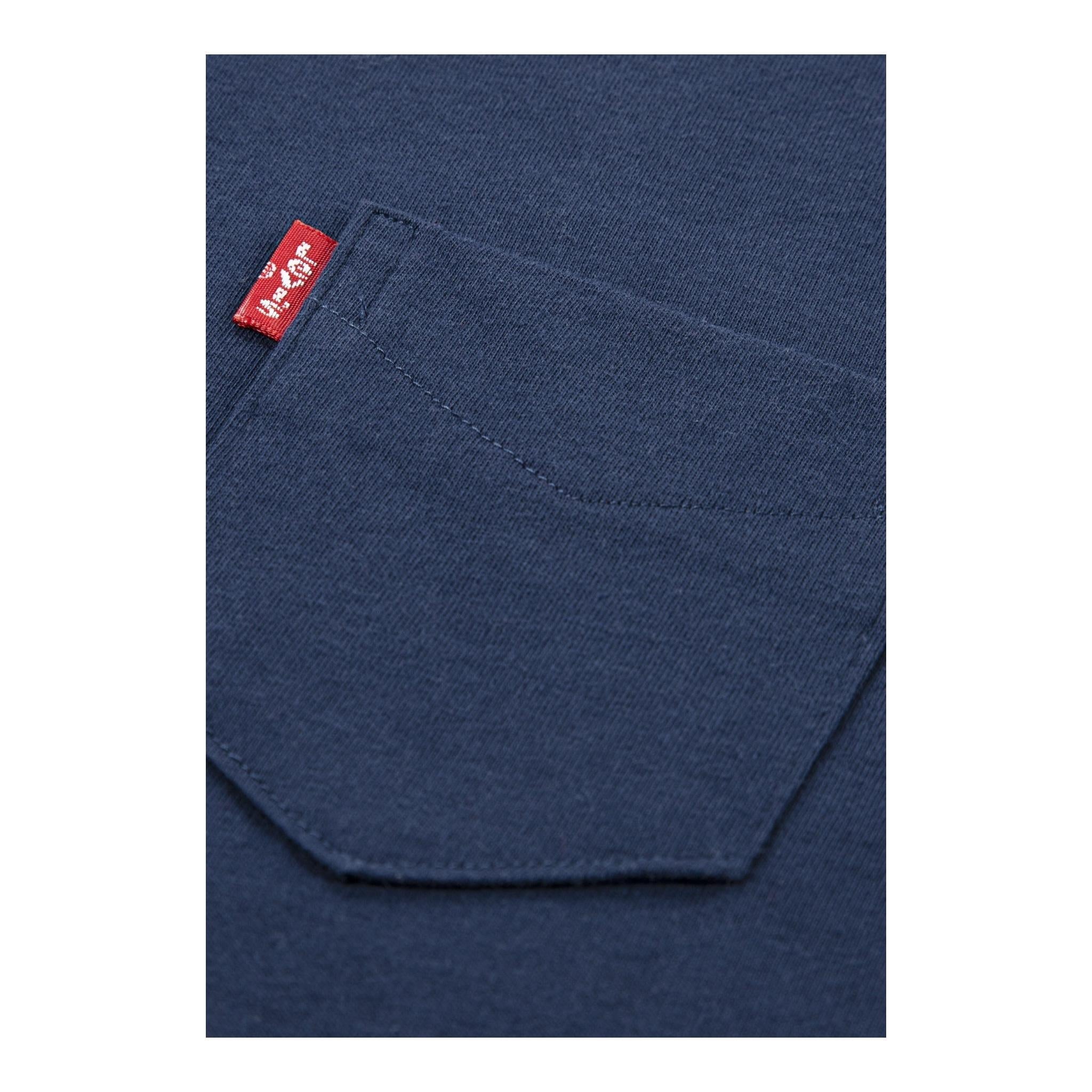 Levi'S T-Shirt Girocollo Tinta Unita con Stampa per Bambino 9EM359 BLU LEVI'S 