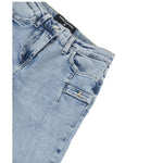 Patrizia Pepe Jeans Tinta Unita con Girovita Regolabile per Bambina 7P0378 AZZURRO PATRIZIA PEPE 