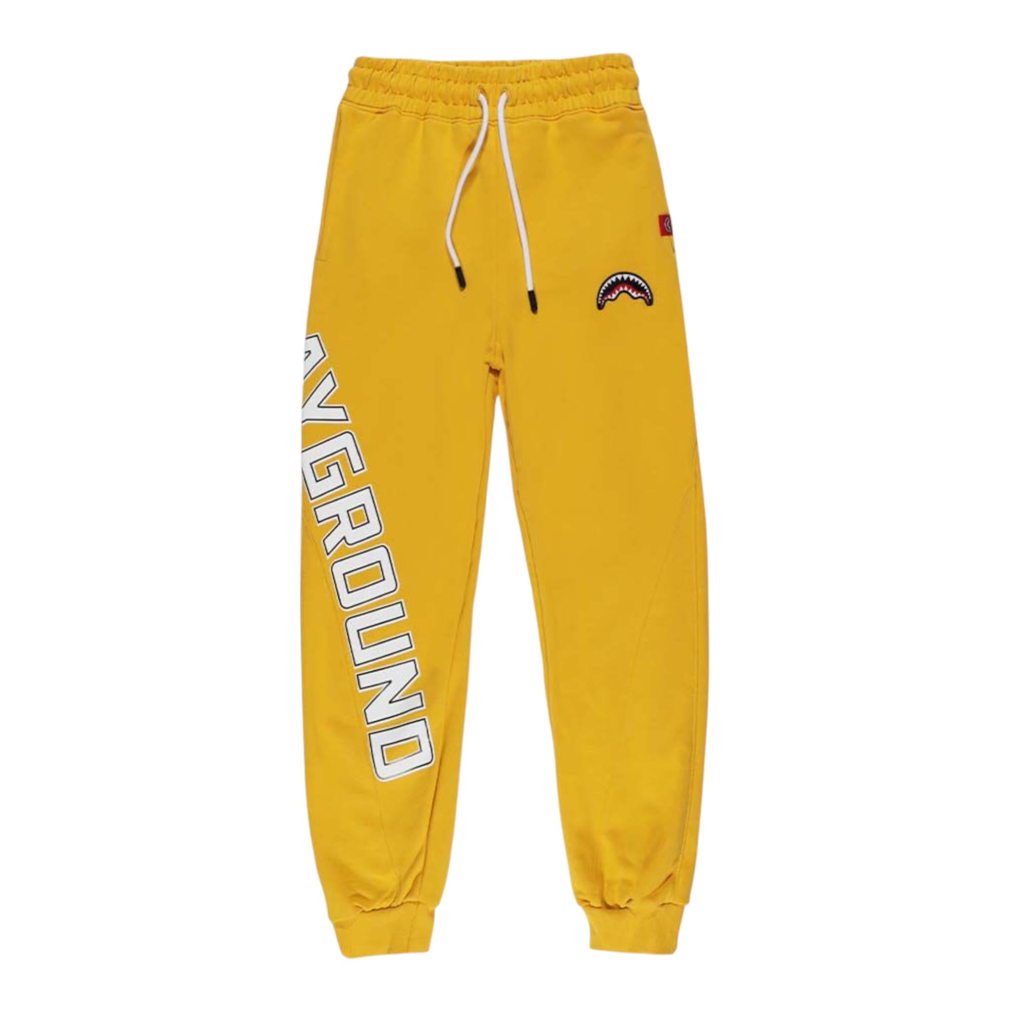 Sprayground Pantalone Tuta Tinta Unita con Stampe per Bambino SPY1215EYE GIALLO SPRAYGROUND 