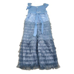 La Stupenderia Tuta Intera Tinta Unita con Tulle per Bambina CJTT92J AZZURRO LA STUPENDERIA 
