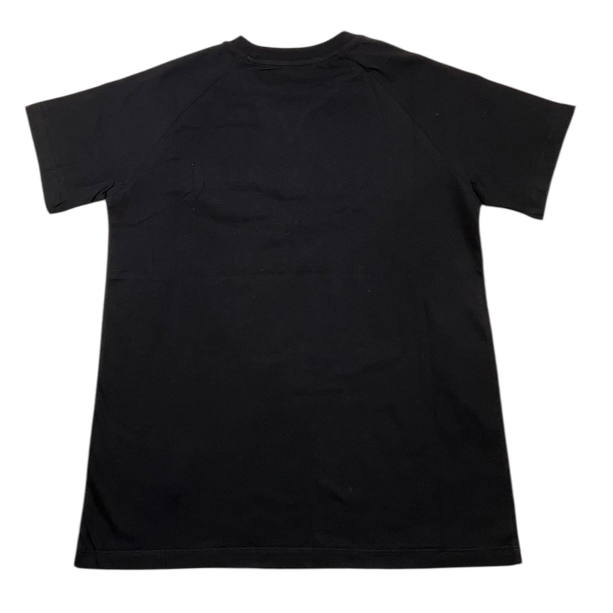 BALMAIN t-shirt girocollo tinta unita con logo Nero per Bambino BV8P11 NERO BALMAIN 