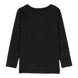 Chiara Ferragni Shirt Girocollo Tinta Unita Con Brillantini Nero Per Bambina