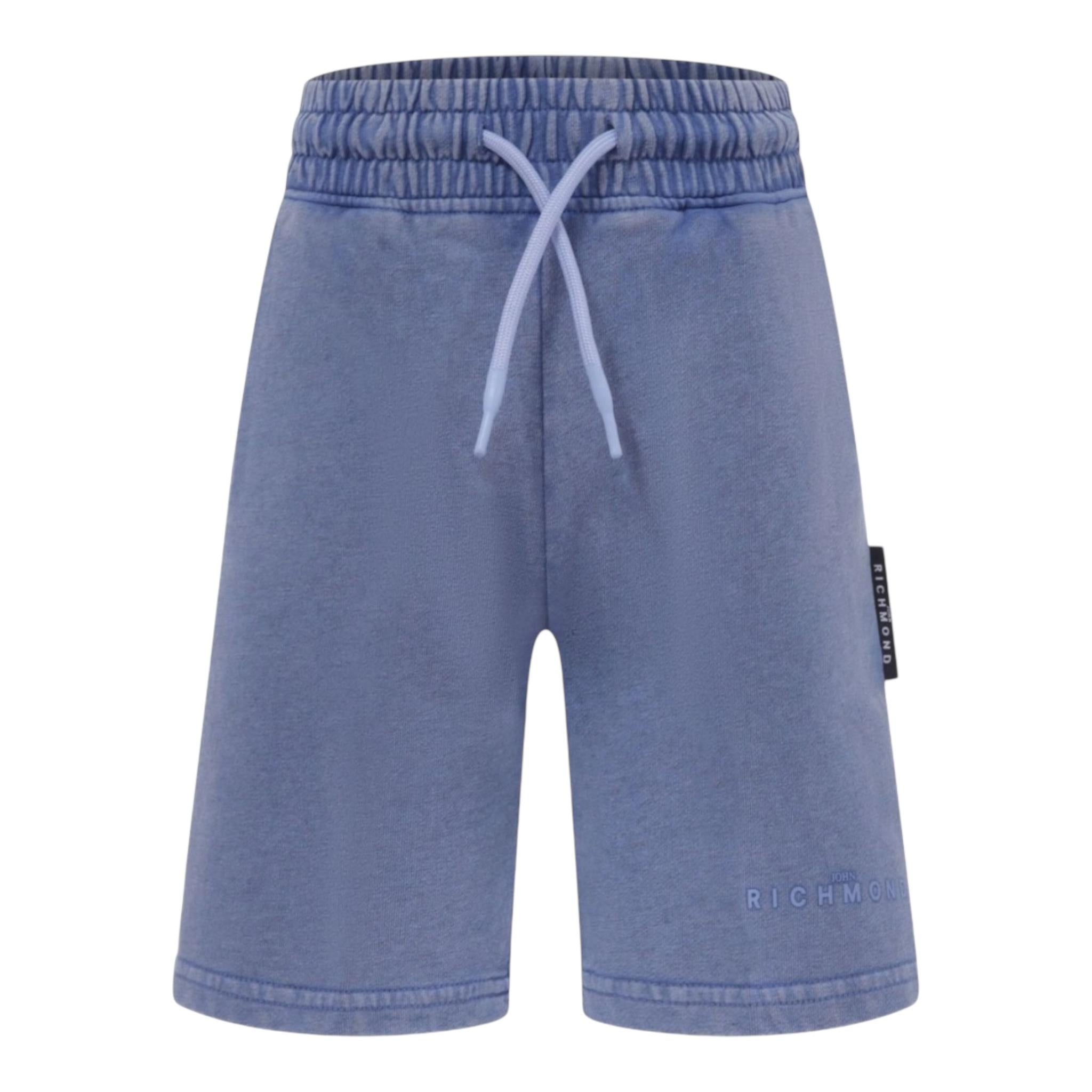 John Richmond Bermuda Tinta Unita con Elastico In Vita per Bambino RBP25114BE AZZURRO JOHN RICHMOND 