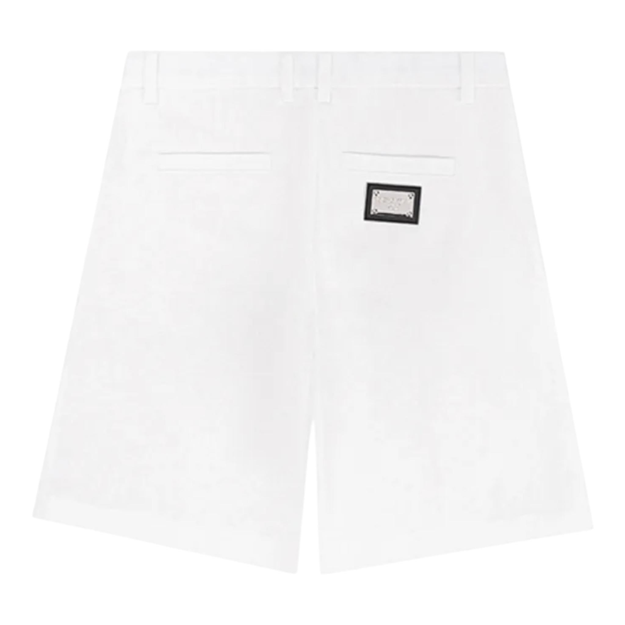 Dolce & Gabbana Bermuda Tinta Unita con Girovita Regolabile per Bambino L43Q25X BIANCO DOLCE & GABBANA 