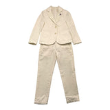 Sp1 Completo 2 Pezzi Giacca-Pantalone Tinta Unita Panna Per Bambino