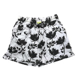 Yours Girl Short Bicolore Con Fantasia E Elastico In Vita Bianco Per Bambina