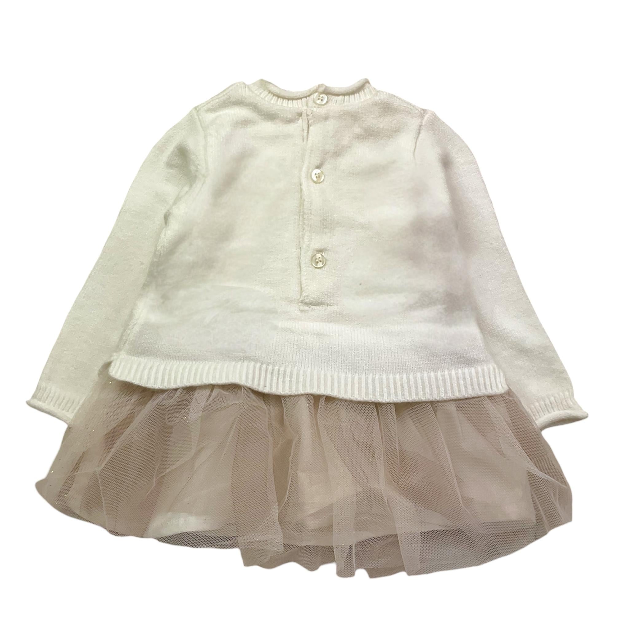 MAYORAL abito tinta unita con tulle Bianco per Neonata 2811X BIANCO MAYORAL 