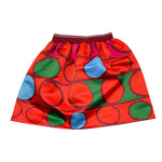 MIMISOL gonna tinta unita con fantasia Rosso per Bambina MFGO147 ROSSO MIMISOL 