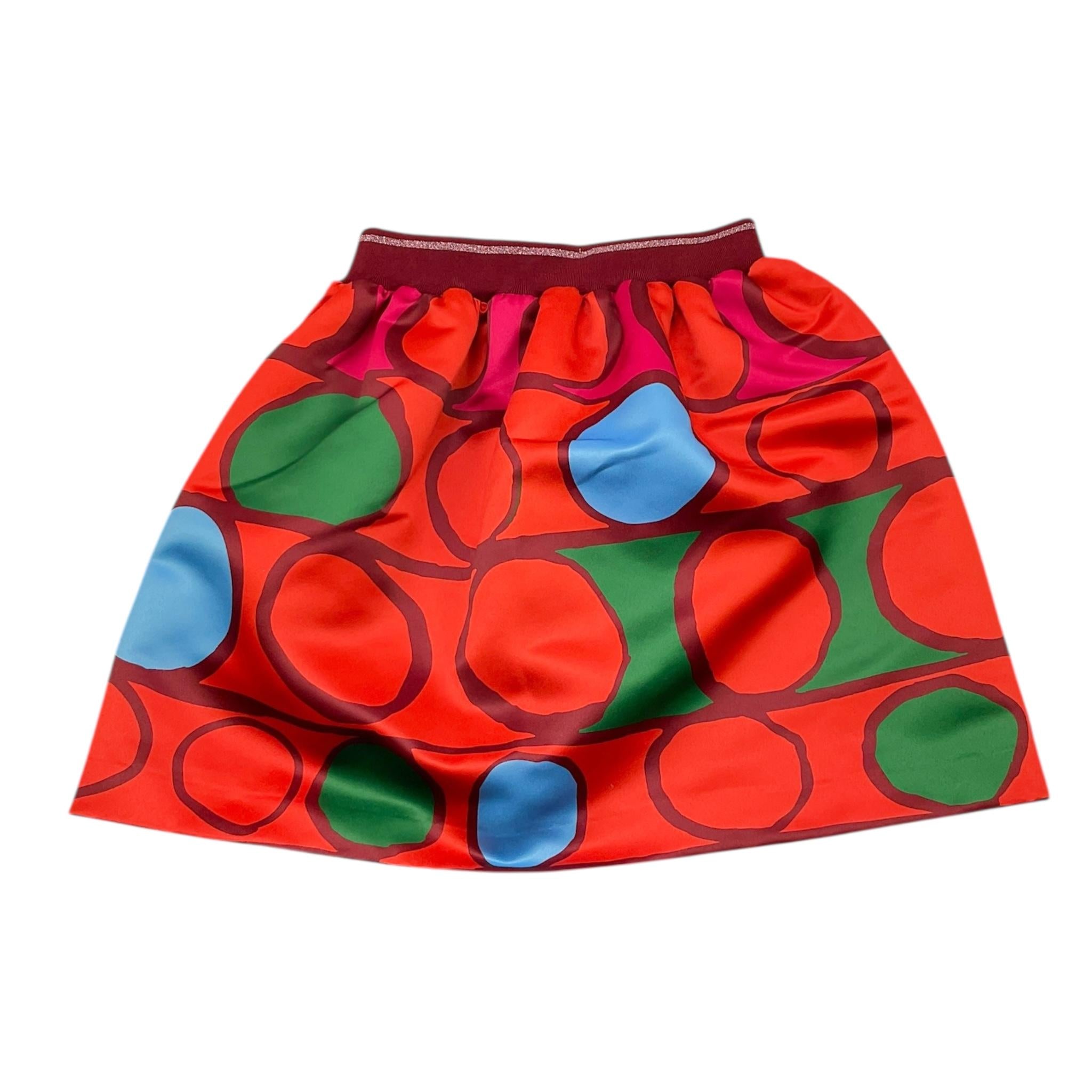 MIMISOL gonna tinta unita con fantasia Rosso per Bambina MFGO147 ROSSO MIMISOL 