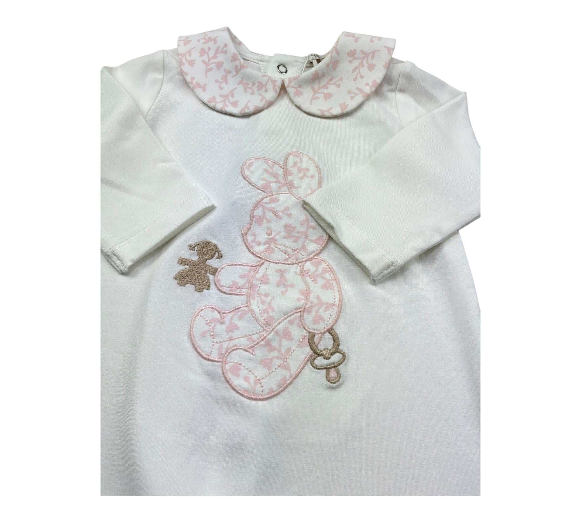 Le Bebe Tutina Manica Lunga Tinta Unita per Neonata LBG6284 BIANCO LE BEBE 