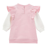 Monnalisa Abito Bicolore con Maniche In Contrasto per Neonata 39D905 ROSA MONNALISA 