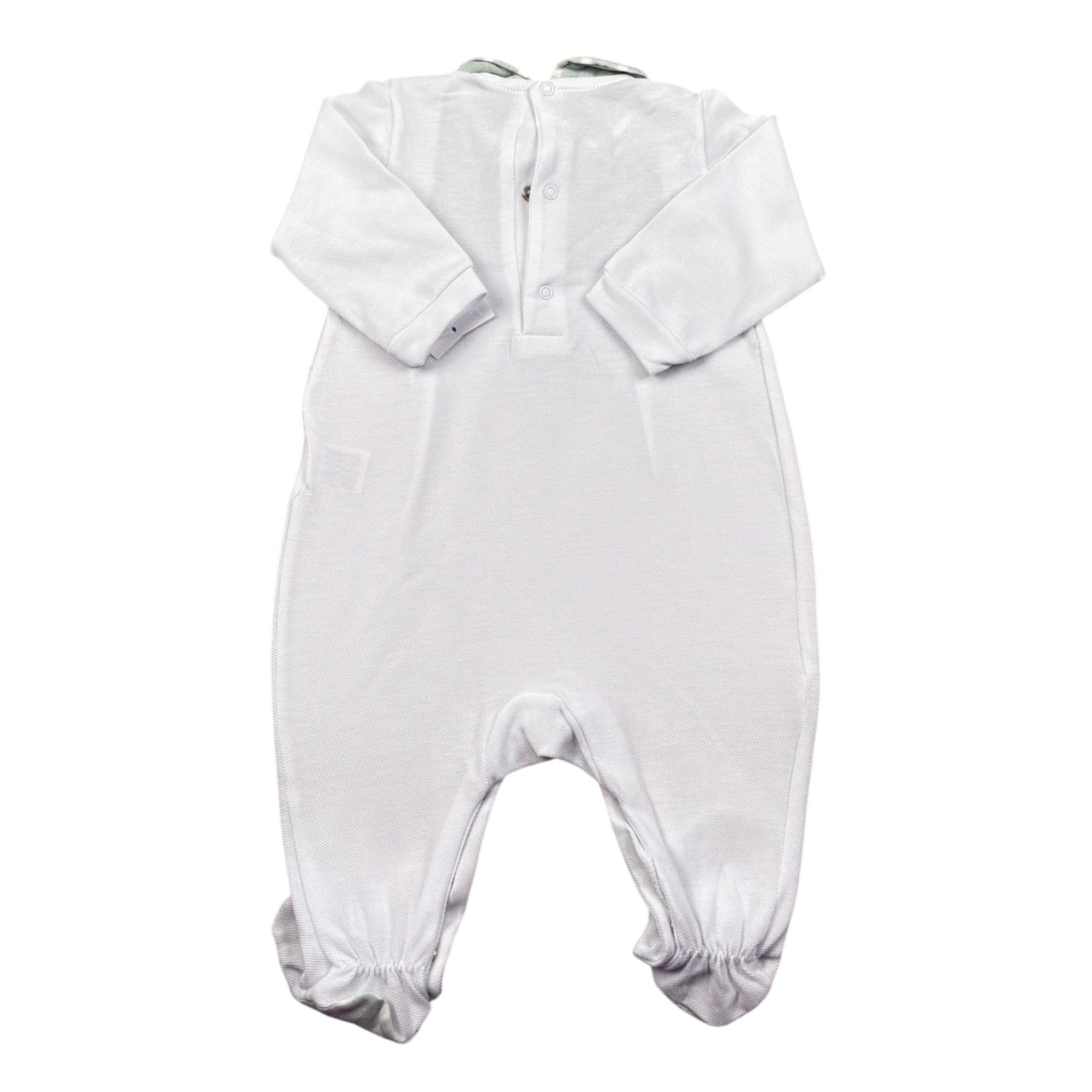 Babyvip Tutina Bicolore con Ricami E Balze per Neonata T2824 BIANCO/VERDE BABYVIP 