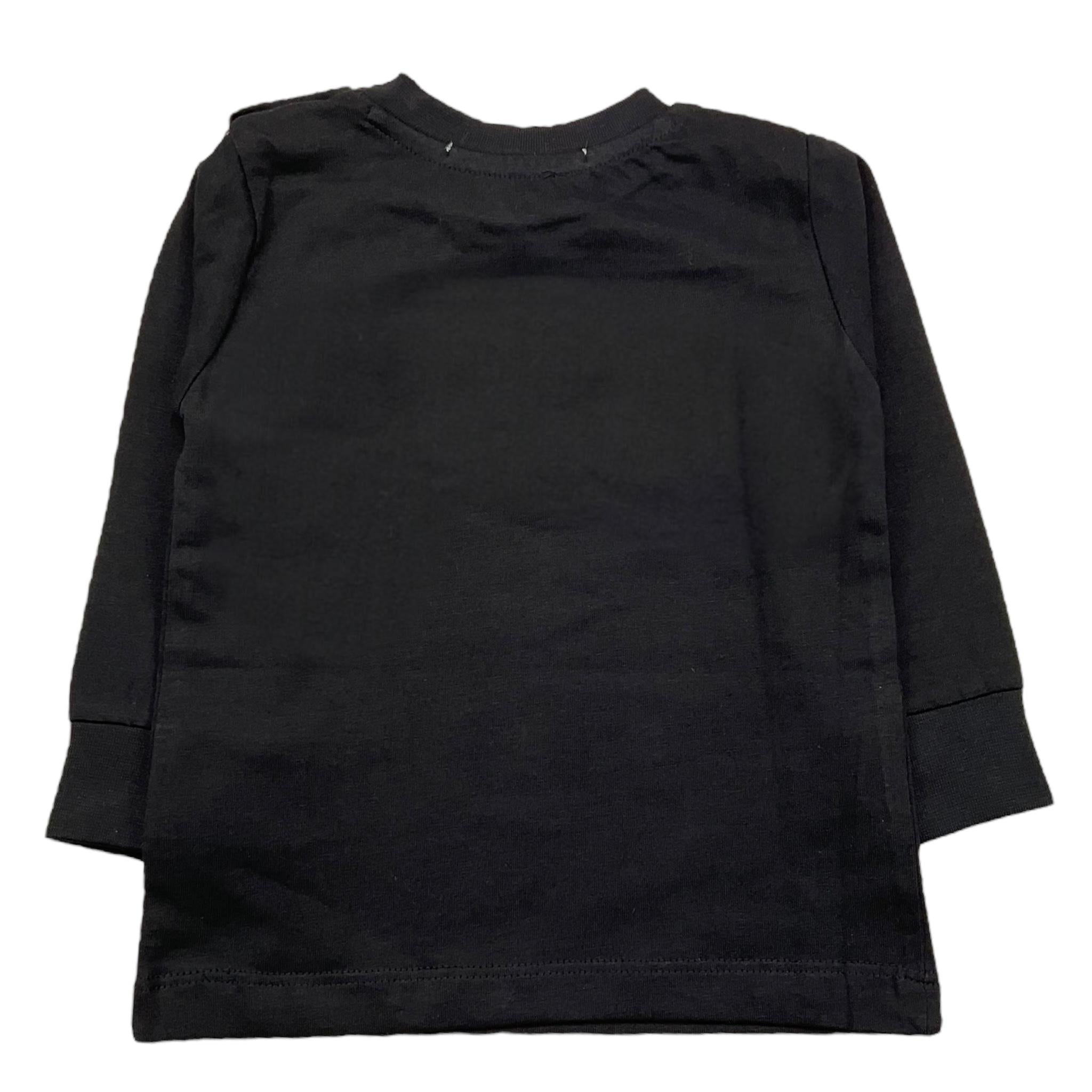 CESARE PACIOTTI shirt girocollo tinta unita con stampa Nero per Neonato TSP5310B NERO CESARE PACIOTTI 