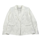 Ermanno Scervino Giacca Tinta Unita Doppiopetto con Ricami per Bambina SFGC008 BIANCO ERMANNO SCERVINO 