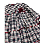 MIRANDA abito tinta unita con fantasia a quadri Bianco per Bambina 360233 BIANCO MIRANDA 