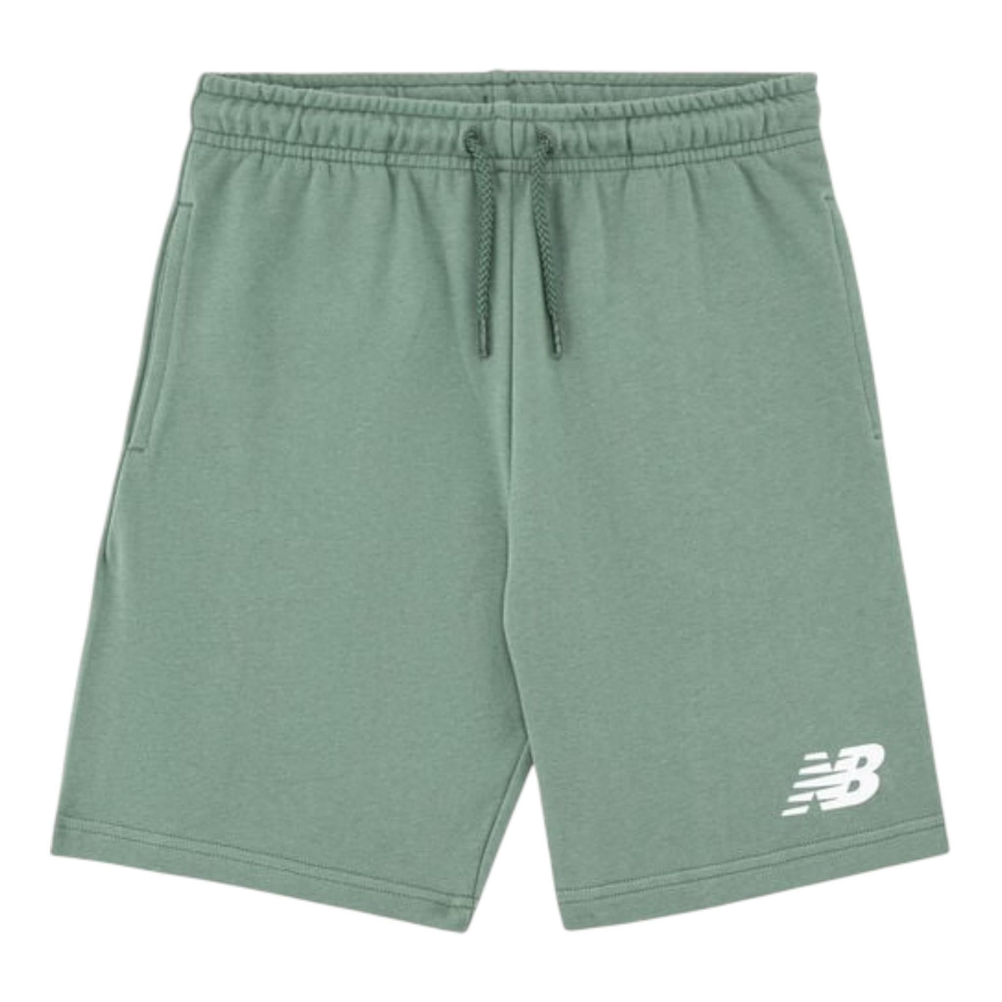 New Balance Bermuda Felpa Tinta Unita con Logo per Bambino LAKB0013 VERDE NEW BALANCE 