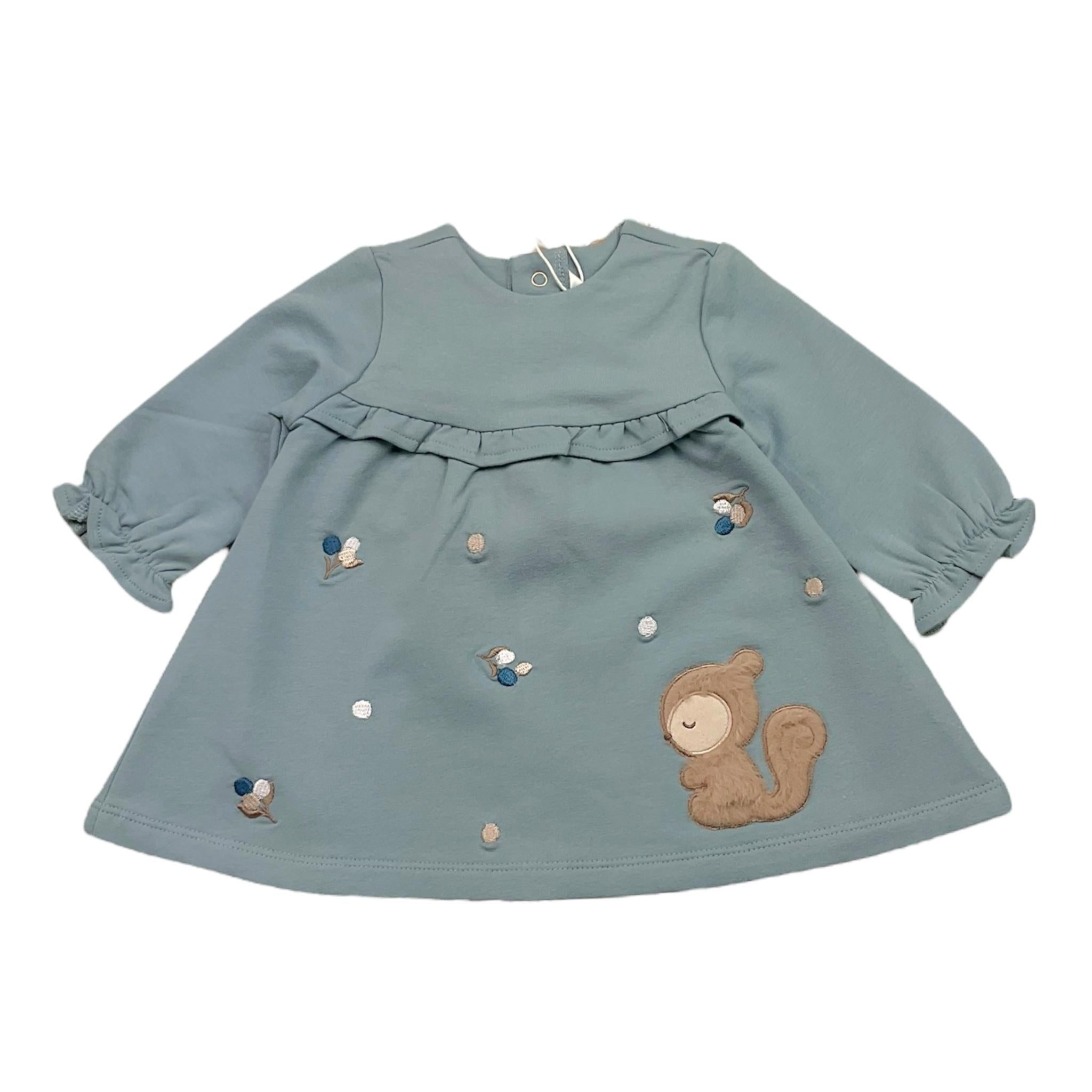 MAYORAL abito tinta unita con ricami Azzurro per Neonata 2885X AZZURRO MAYORAL 