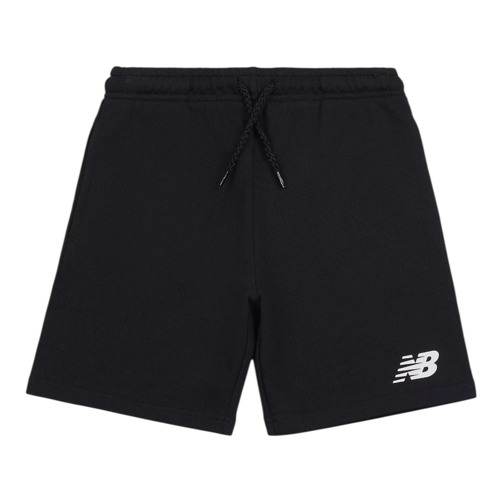 New Balance Bermuda Felpa Tinta Unita con Logo per Bambino LAKB0013 NERO NEW BALANCE 