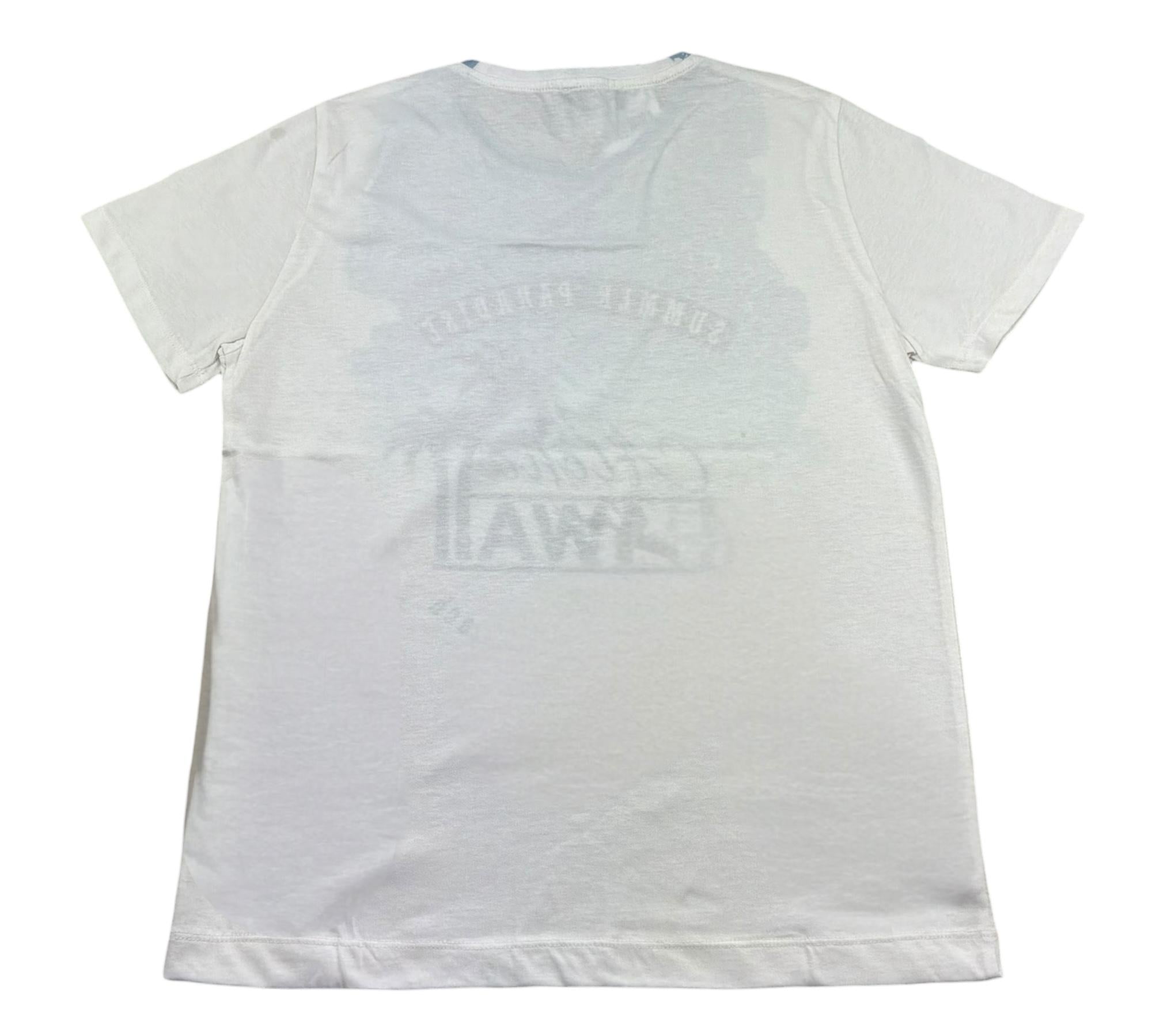 Monnalisa T-Shirt Girocollo Tinta Unita con Stampa per Bambino 253611 BIANCO MONNALISA 