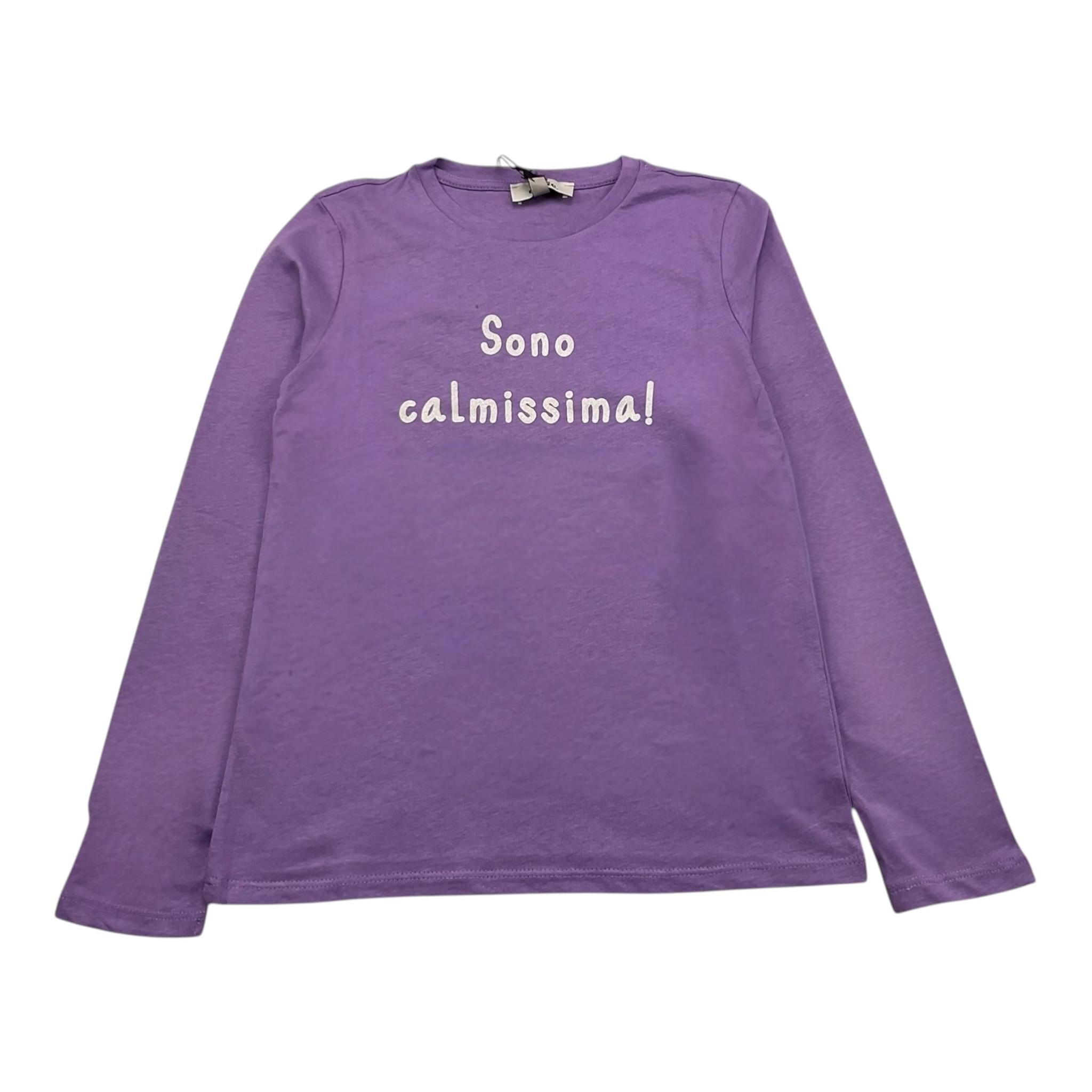 Dixie Shirt Girocollo Tinta Unita con Stampa per Bambina LB35030G56 VIOLA DIXIE 