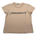 Hinnominate T-Shirt Girocollo Tinta Unita con Stampa per Bambina 3642M00032 BEIGE HINNOMINATE 