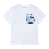 Mayoral T-Shirt Girocollo Tinta Unita con Stampa per Bambino 3032 BIANCO MAYORAL 