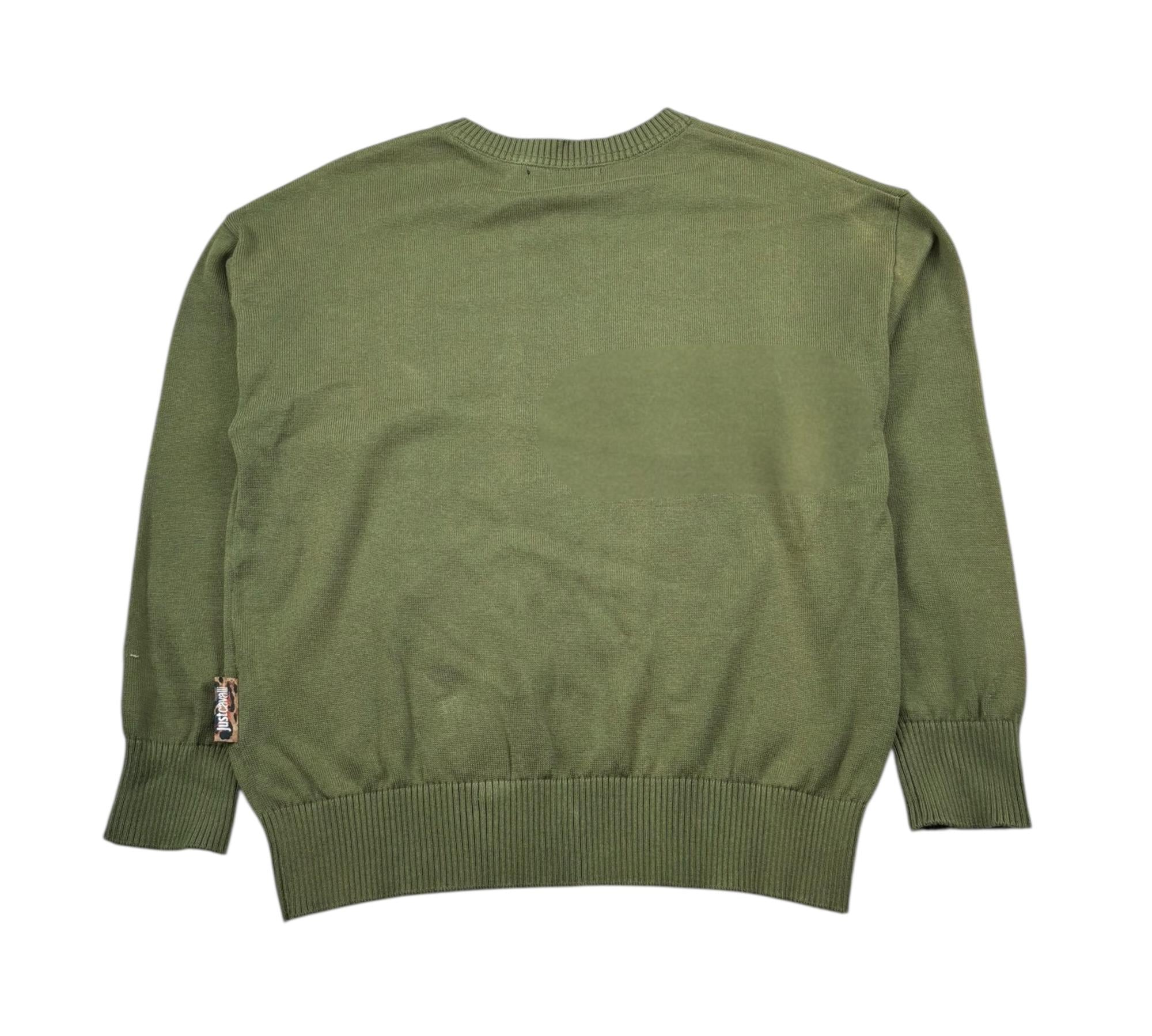 Just Cavalli Maglia Girocollo Tinta Unita con Stampa per Bambino JBP26145MA VERDE JUST CAVALLI 