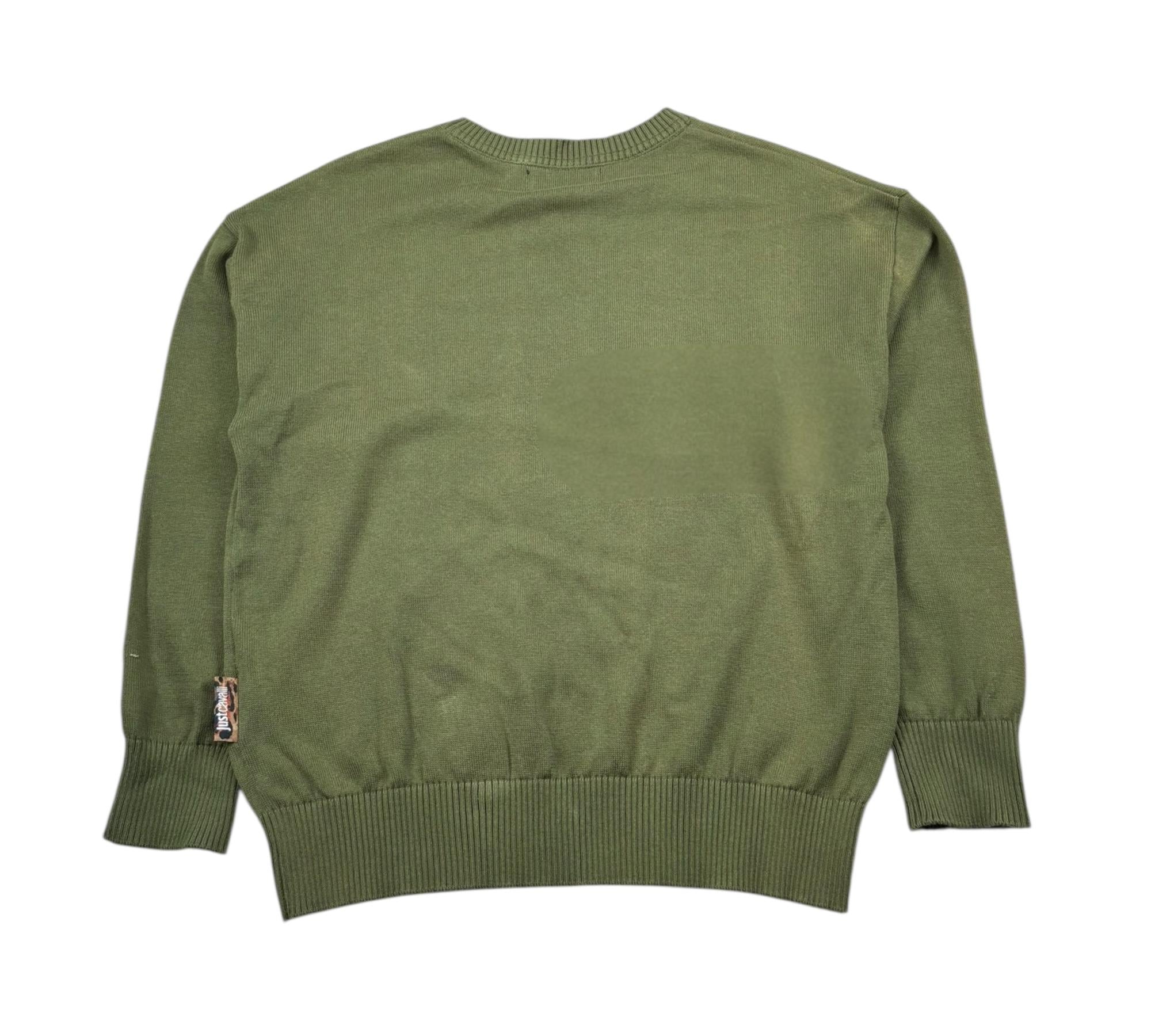 Just Cavalli Maglia Girocollo Tinta Unita con Stampa per Bambino JBP26145MA VERDE JUST CAVALLI 