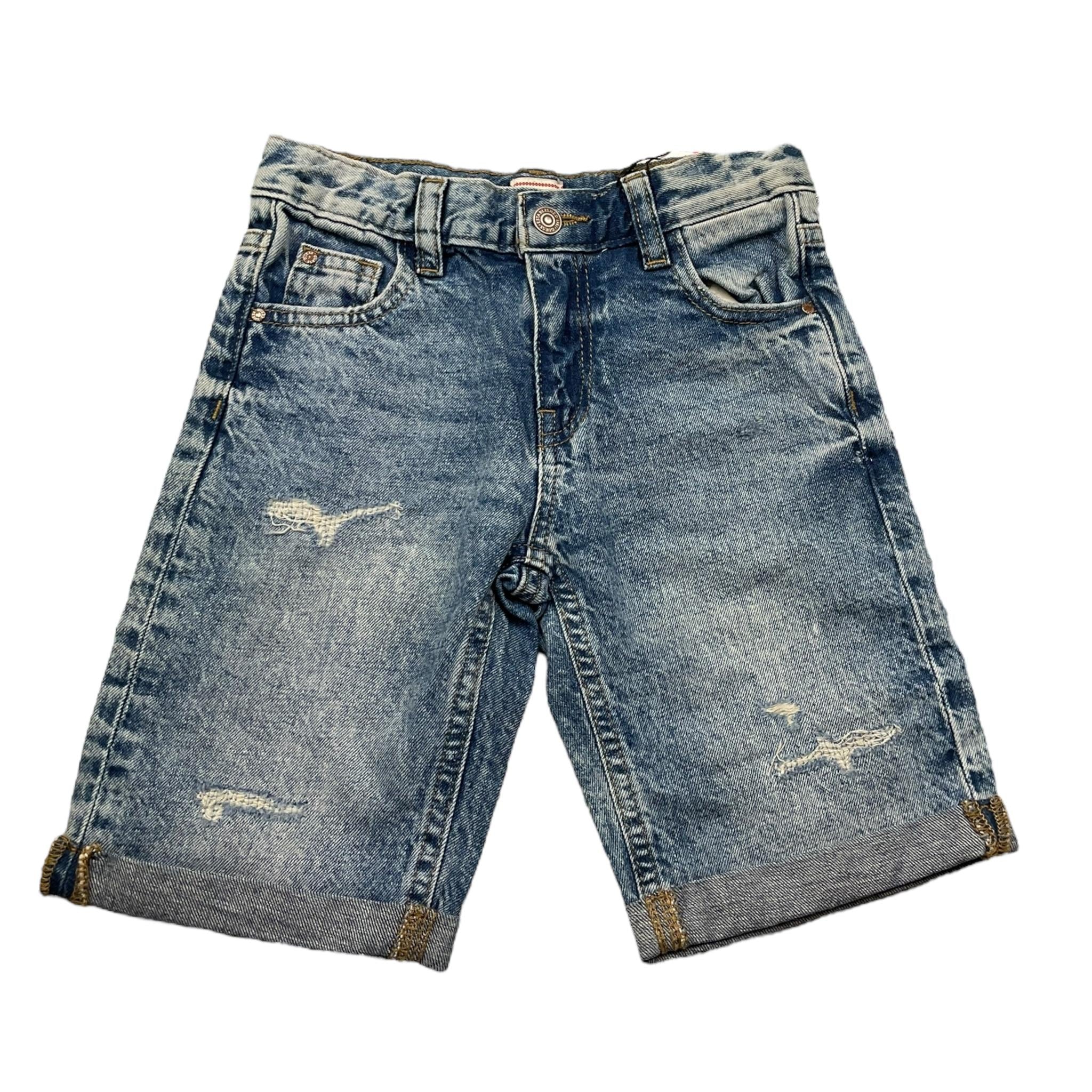 Guess Bermuda In Denim Tinta Unita con Girovita Regolabile per Bambino N5GD00D41E0X AZZURRO GUESS 