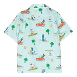 Saint Barth Camicia Mezza Manica Tinta Unita con Stampe Snoopy per Bambino KALE00200 CELESTE SAINT BARTH 