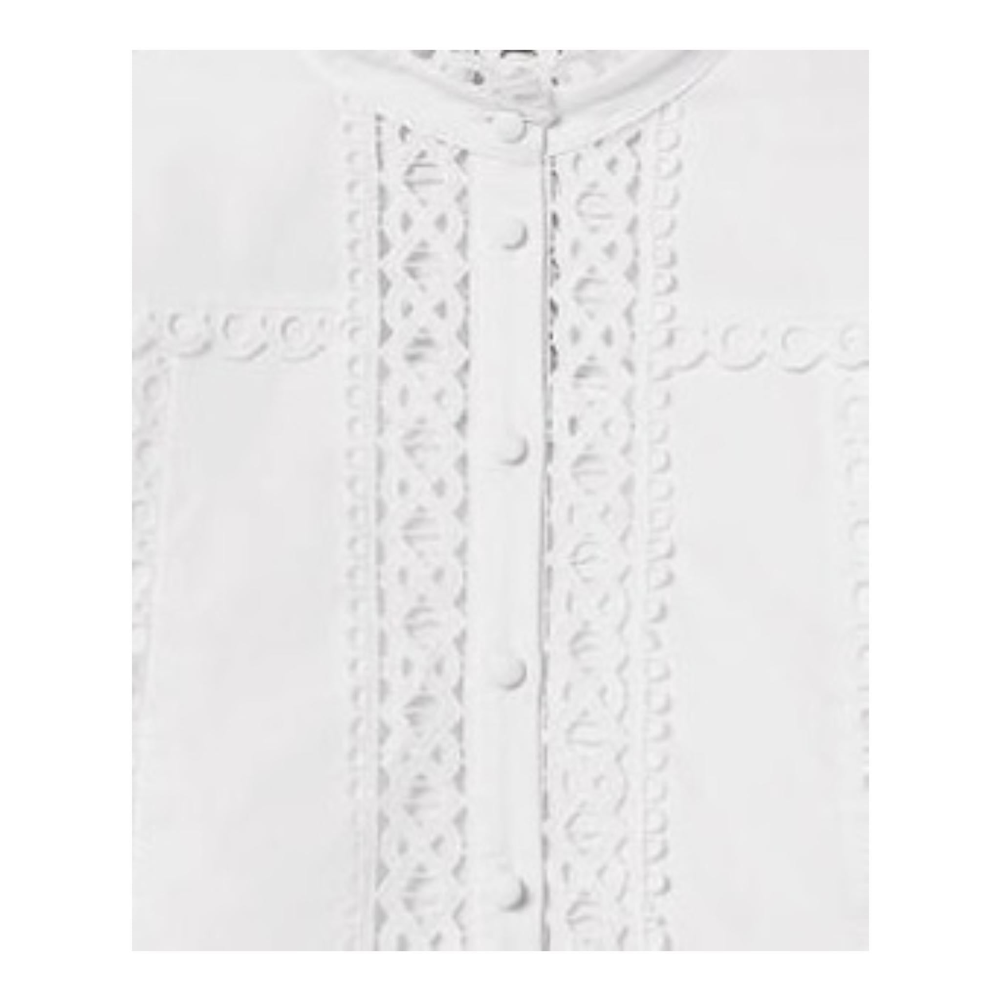 Twinset Camicia Tinta Unita Traforata per Bambina 251GJ2411 BIANCO TWINSET 
