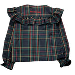 TRUSSARDI camicia manica lunga stampa fantasia scozzese Blu per Bambina TGA25055CA BLU TRUSSARDI 