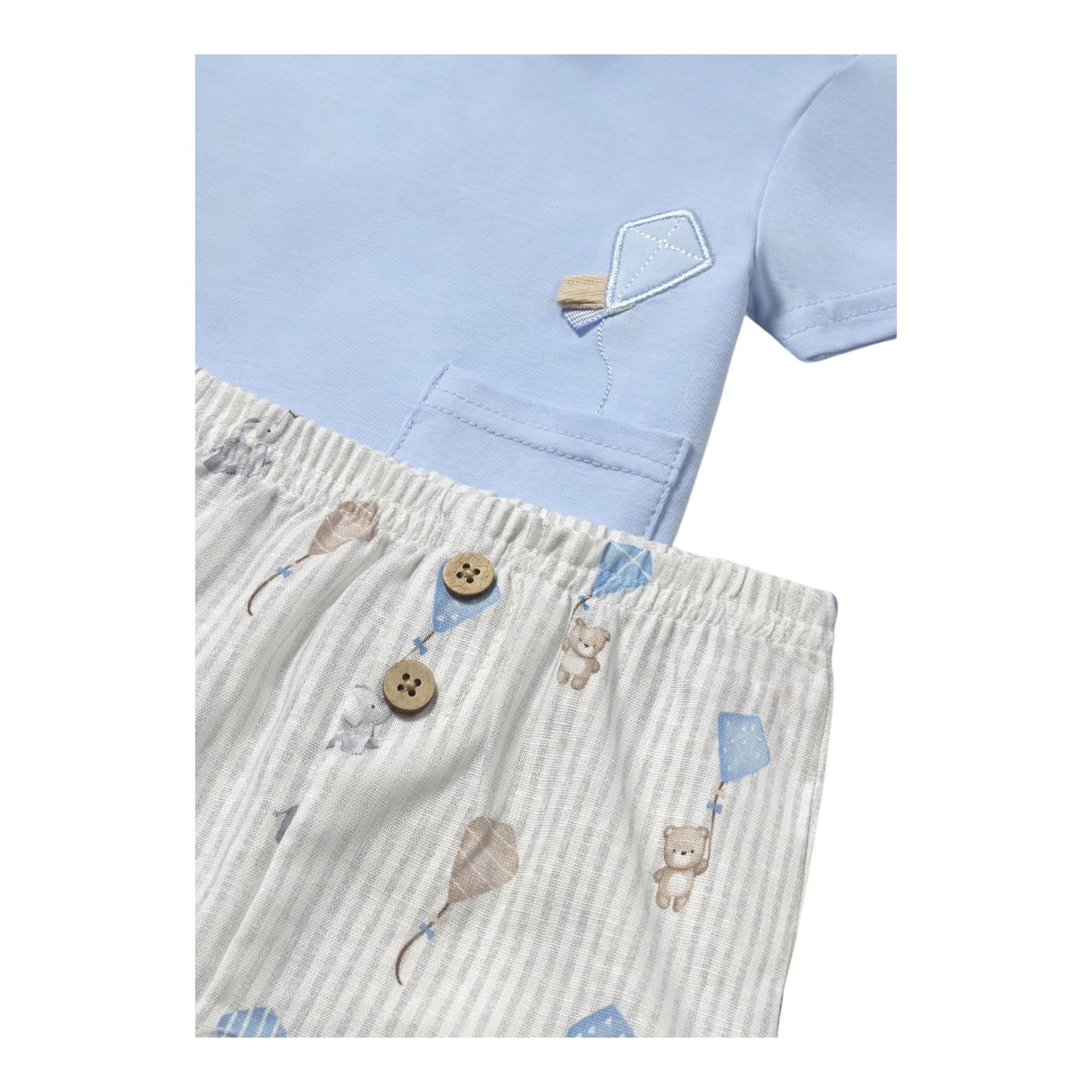 Mayoral Completo 2 Pezzi T-Shirt-Culottw per Neonato 1202 AZZURRO MAYORAL 