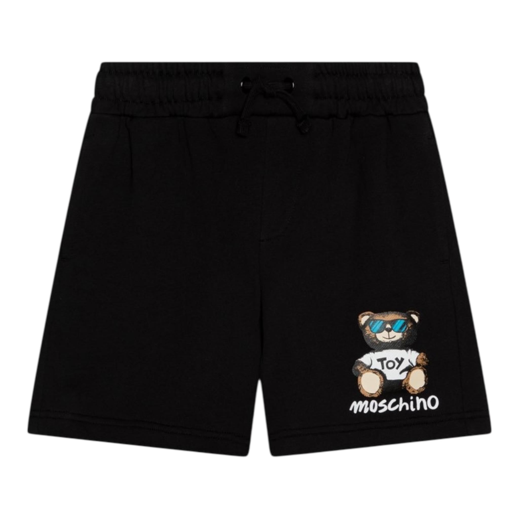 Moschino Completo 2 Pezzi T-Shirt-Bermuda  per Bambino HUG00RX BIANCO/NERO MOSCHINO 