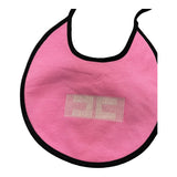 ELISABETTA FRANCHI bavetta tinta unita con logo Rosa per Neonata ENBA12 ROSA ELISABETTA FRANCHI 