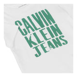 Calvin Klein T-Shirt Girocollo Tinta Unita con Stampa per Bambino IB0IB02459 BIANCO CALVIN KLEIN 