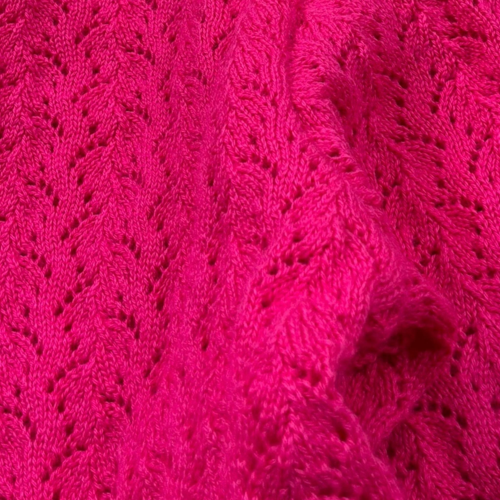 Le Coconne Coprispalle Tinta Unita Traforato per Neonata LCN2162 FUXIA LE COCONNE 