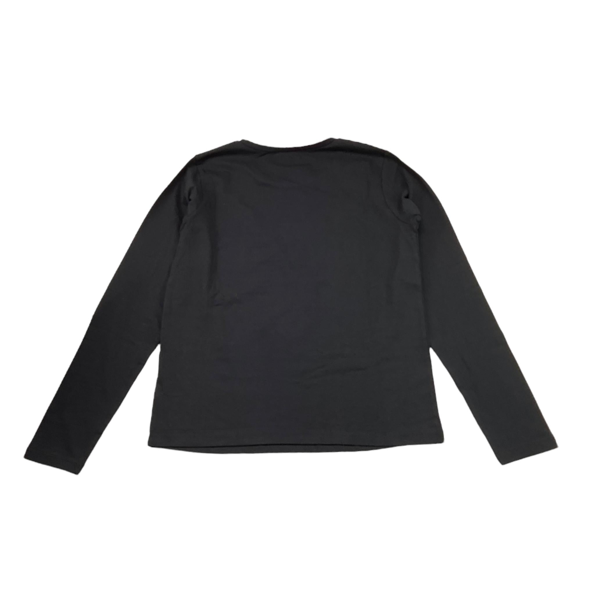 LIU JO shirt girocollo tinta unita con stampa Nero per Bambina GF4210 NERO LIU JO 