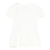 Moschino Abito Tinta Unita con Stampa per Bambina MDV0C7J BIANCO MOSCHINO 